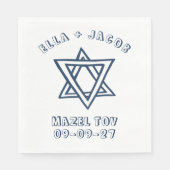 KONTUR LETTERS STAR DAVID Custom JEWISH Wedding Serviette (Vorderseite)