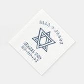 KONTUR LETTERS STAR DAVID Custom JEWISH Wedding Serviette (Ecke)