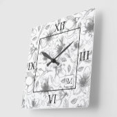 Kontur Lg Roman Gray/Wht ID939 Quadratische Wanduhr (Winkel)