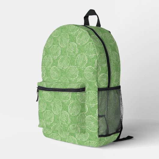Kontur-Muscheln Bedruckter Rucksack (Rückseitige Ecke Rechts)