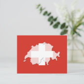 Kontur-Postkarte Schweiz Postkarte (Stehend Vorderseite)