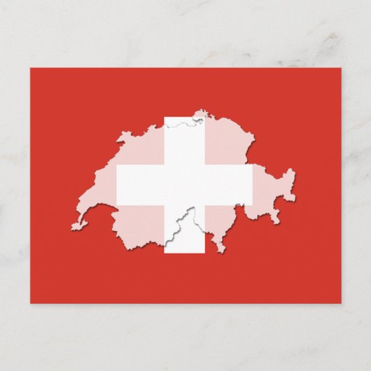 Kontur-Postkarte Schweiz Postkarte (Vorderseite)