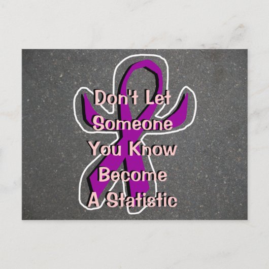 Kontur Ribbon (Humanised) Chalk Postkarte (Vorderseite)