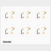 KONTUR RUNDER AUFKLEBER (Blatt)