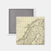 Kontur Schweden, Dänemark, Norwegen Magnet (Vorderseite/Rückseite)