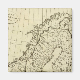 Kontur Schweden, Dänemark, Norwegen Magnet