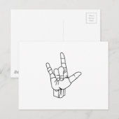 Kontur signieren postkarte (Vorne/Hinten)