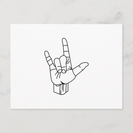Kontur signieren postkarte (Vorderseite)
