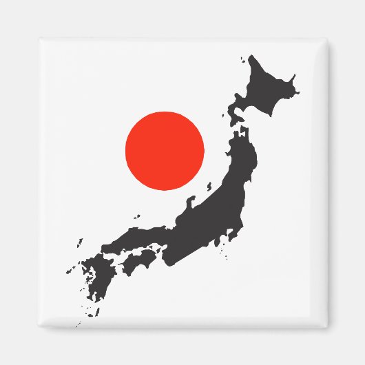 Kontur und Kreis Japans Magnet (Vorne)