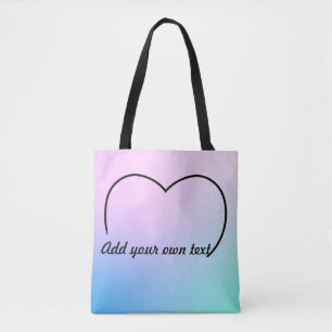 Kontur und pastellfarbene Tasche