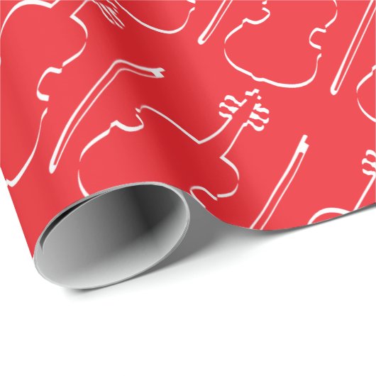 Kontur Violine Geschenkpapier (Rolleneckpunkt)