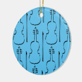 Kontur Violine Keramik Ornament (Links)