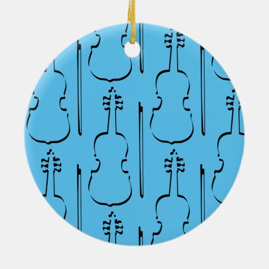 Kontur Violine Keramik Ornament (Hinten)