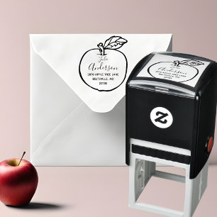 Kontur von Apple Selbstfarbige Rücksendeadresse Br Permastempel