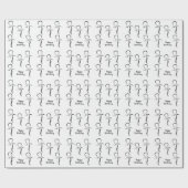 Kontur von Back and Spine Customize Wrapping Paper Geschenkpapier (Flach)