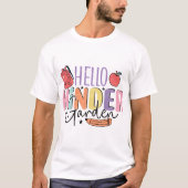 Kontur von Blume T-Shirt (Vorderseite)