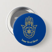 Kontur von Gold Hamsa Button (Vorne & Hinten)