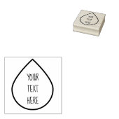 Kontur von Öltropfen Essenzielle Öle Briefmarke Gummistempel (Stempel)