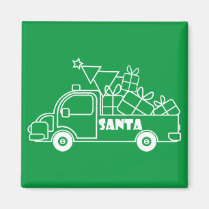 Kontur Weihnachtswagen Ausblick auf die Pkw Magnet