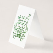 Kontur Weihnachtswagen Santa Auto Vorderansicht (Rückseite)