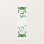 Kontur Weihnachtswagen Santa Auto Vorderansicht (Außenseite Aufgefaltet)
