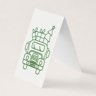 Kontur Weihnachtswagen Santa Auto Vorderansicht