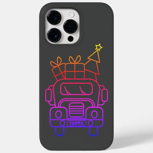 Kontur Weihnachtswagen Santa Auto Vorderansicht Case-Mate iPhone Hülle (Rückseite)