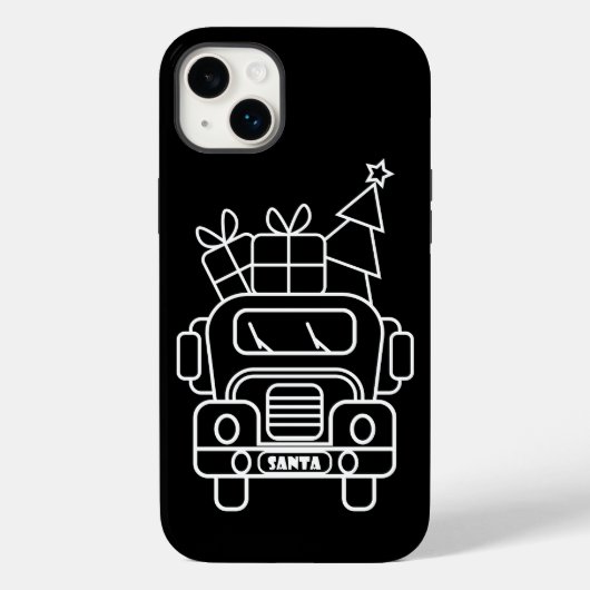Kontur Weihnachtswagen Santa Auto Vorderansicht Case-Mate iPhone Hülle (Rückseite)