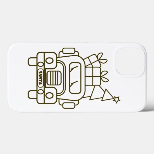 Kontur Weihnachtswagen Santa Auto Vorderansicht Case-Mate iPhone Hülle (Rückseite (Horizontal))