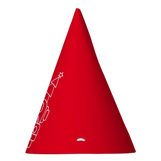 Kontur Weihnachtswagen Santa Auto Vorderansicht Partyhütchen (Rechts)