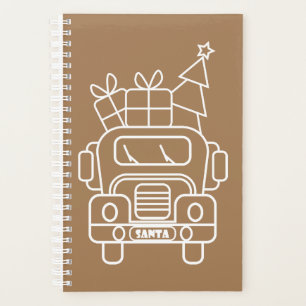 Kontur Weihnachtswagen Santa Auto Vorderansicht Planer