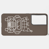 Kontur Weihnachtswagen Santa Auto Vorderansicht Samsung Galaxy Hülle (Rückseite (Horizontal))
