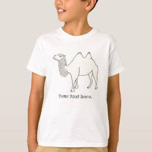 Kontur zeichn eines Kamels mit zwei Höschen Ihren T-Shirt