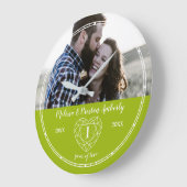 Kontur zum 1. Hochzeitstag Große Wanduhr (Winkel)