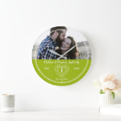 Kontur zum 1. Hochzeitstag Große Wanduhr (Zuhause)