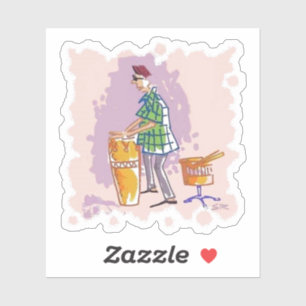 Konturaufkleber Drummer I Aufkleber