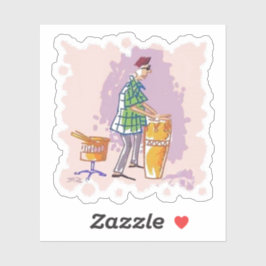 Konturaufkleber Drummer I Aufkleber