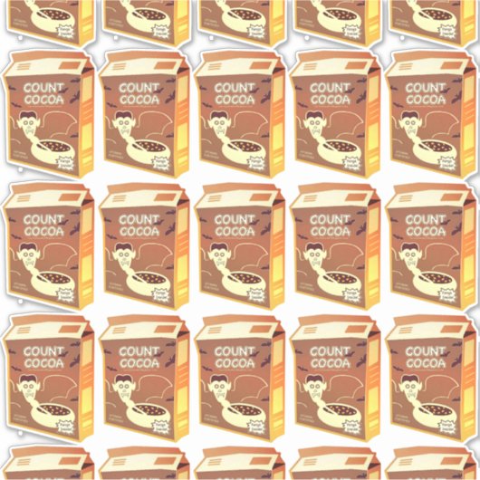 Konturaufkleber für die Cocoa Cereal Box (Blatt) Aufkleber (Vorderseite)