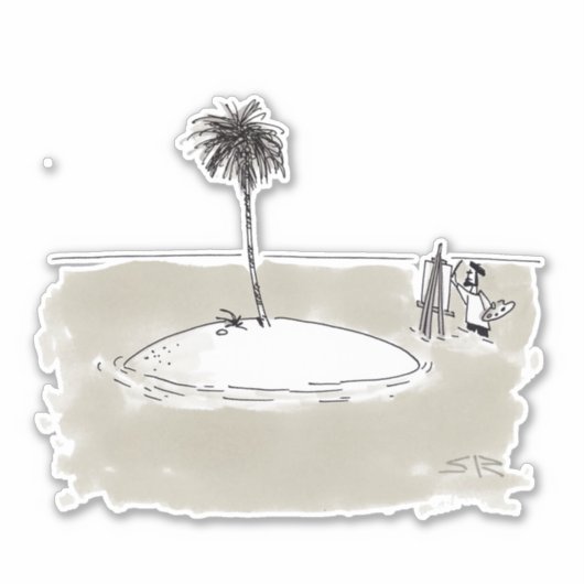 Konturaufkleber für Maler mit Maroonieren Aufkleber (Vorderseite)