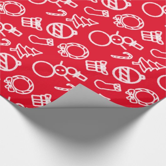 Konturen zu Weihnachtsartikeln im Minimalistischen Geschenkpapier (Ecke)