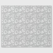 Konturen zu Weihnachtsartikeln im Minimalistischen Geschenkpapier (Flach)