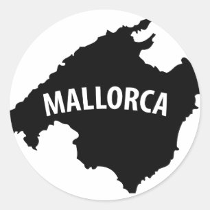 Kontursymbol für Mallorca Runder Aufkleber
