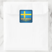 Konungariket Sverige Quadratischer Aufkleber (Tasche)