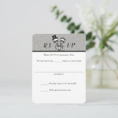 Konverbundene RSVP-Karten für Hochzeiten Einladung (Stehend Vorderseite)