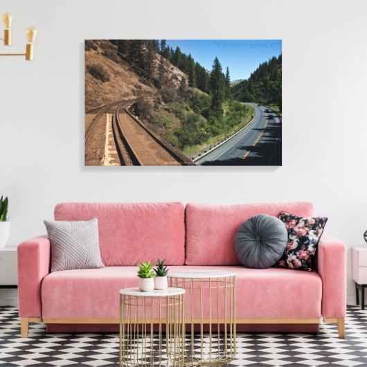 "Konvergenz" - Starke Leinwand (Insitu (Wohnzimmer))