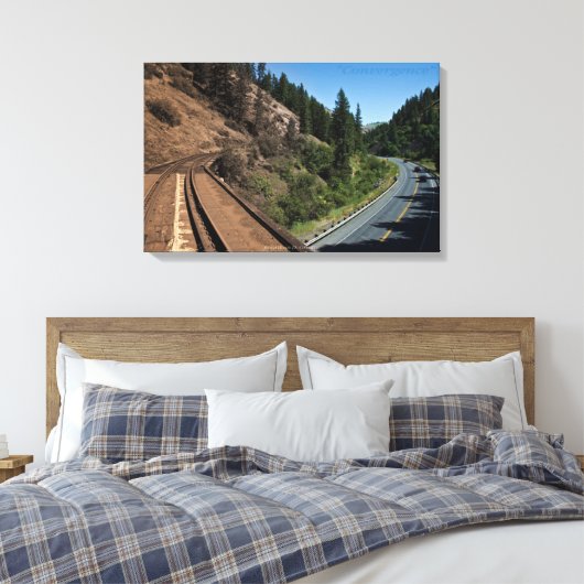 "Konvergenz" - Starke Leinwand (Insitu (Schlafzimmer))