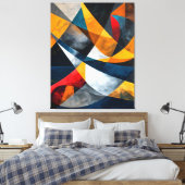 Konvergierende Bögen ruhiger Dynamik Leinwanddruck (Insitu (Schlafzimmer))