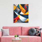 Konvergierende Bögen ruhiger Dynamik Leinwanddruck (Insitu (Wohnzimmer))