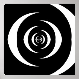 Konvergierte gegenläufige logarithmische Spiralen Poster