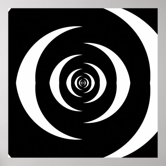 Konvergierte gegenläufige logarithmische Spiralen Poster (Vorne)